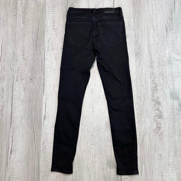 Madewell Road Tripper Black Denim Stretch Jean WMNS 25 Skinny Mid Rise #G7392 - Picture 5 of 9